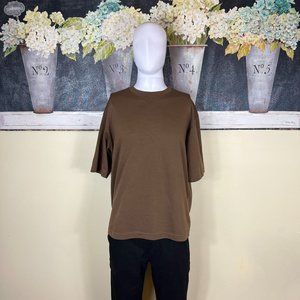 Men's UNIQLO AIRism Cotton Oversized Crew Neck T-Shirt - L
